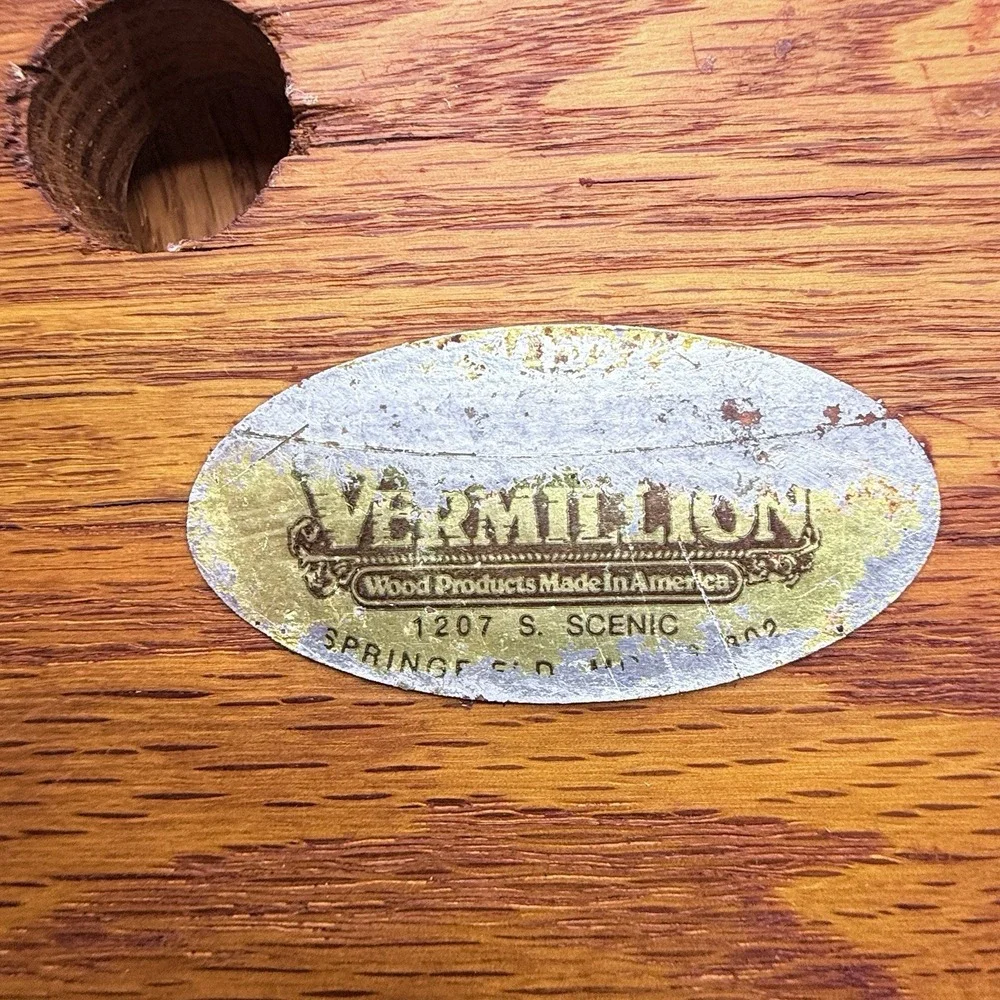 Rare Vintage 1960s Vermillion Oak Lazy Susan MCM Scandi Charcuterie Cheese Board